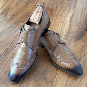 Mezlan Brown Leather Oxfords